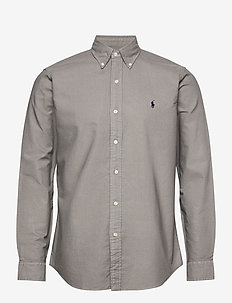 Custom Fit Garment-Dyed Oxford Shirt - basic skjorter - perfect grey