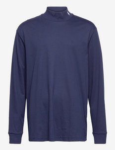 Soft Cotton Mockneck Shirt - basic t-shirts - french navy/c1730