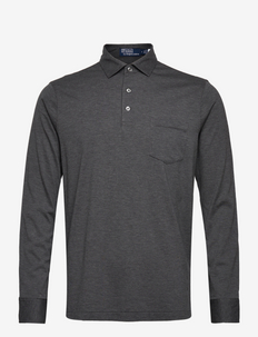 Custom Slim Fit Jersey Polo Shirt - pitkähihaiset - barclay heather
