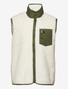 Hybrid Fleece Vest - spring jackets - clubhouse cream