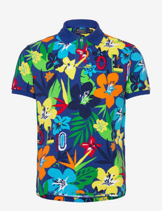 Custom Slim Fit Logo-Floral Polo Shirt - lyhythihaiset - logo tropical cru