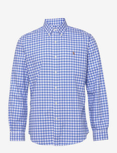Custom Fit Gingham Oxford Shirt - oxford shirts - 5529a blue/white
