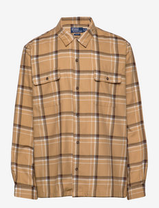 Classic Fit Plaid Performance Camp Shirt - overshirts - 5707 khaki/brown