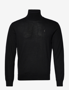 Washable Wool Turtleneck Sweater - col roulé - polo black