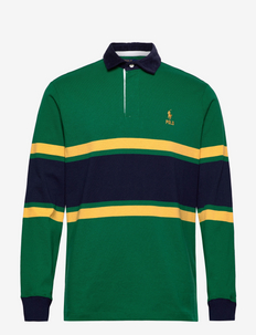 Classic Fit Corduroy-Collar Rugby Shirt - lange mouwen - athletic green