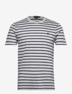 Custom Slim Fit Striped T-Shirt - t-krekli ar īsām piedurknēm - andover heather/f