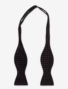 Dot Silk Repp Bow Tie - vlinderdasjes - black/white