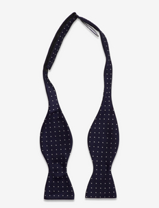 Polka-Dot Silk Repp Bow Tie - bow ties - navy/white
