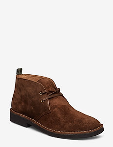 Talan Suede Chukka Boot - laced boots - chocolate brown