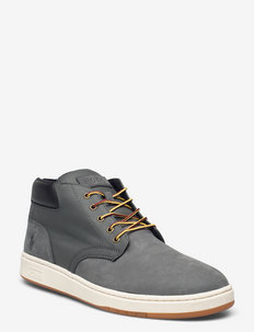 Nubuck & Canvas Sneaker Boot - laced boots - charcoal