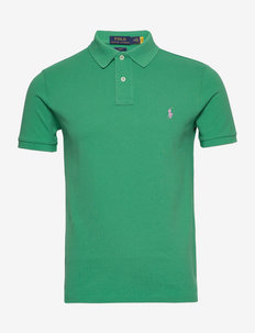 Slim Fit Mesh Polo Shirt - kortærmede poloer - raft green/c4178