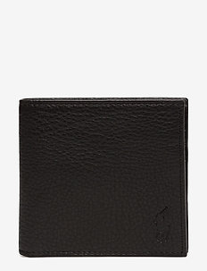 Leather Billfold Wallet - portemonnees - black