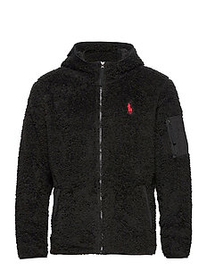 black polo fleece jacket