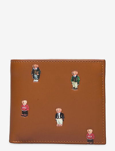 Polo Bear Leather Billfold Wallet - wallets - tan