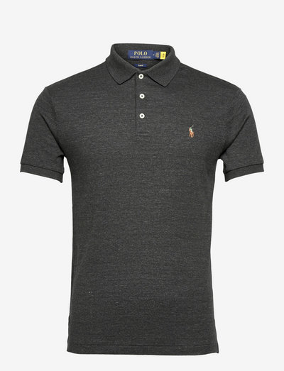Slim Fit Soft-Touch Polo Shirt - polo shirts - black marl heathe