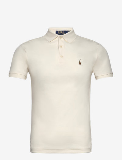 Slim Fit Soft Cotton Polo Shirt - kortærmede poloer - clubhouse cream