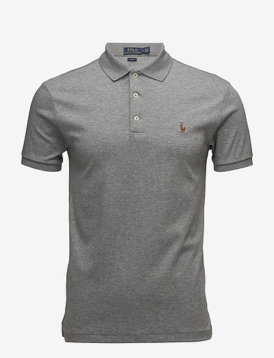 Slim Fit Soft-Touch Polo Shirt - kortermede - steel heather