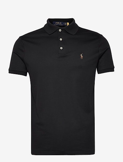 Custom Slim Fit Soft Cotton Polo Shirt - short-sleeved polos - polo black