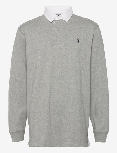 ralph lauren grey long sleeve polo