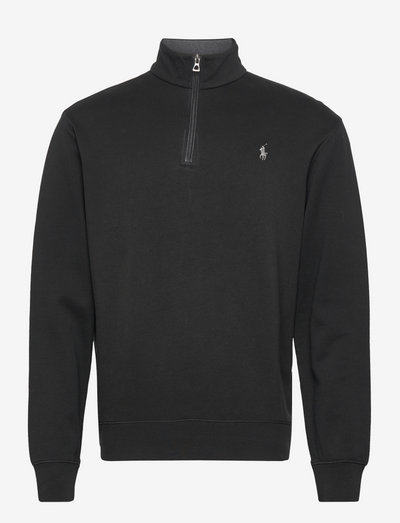 Luxury Jersey Quarter-Zip Pullover - klær - polo black/c9684