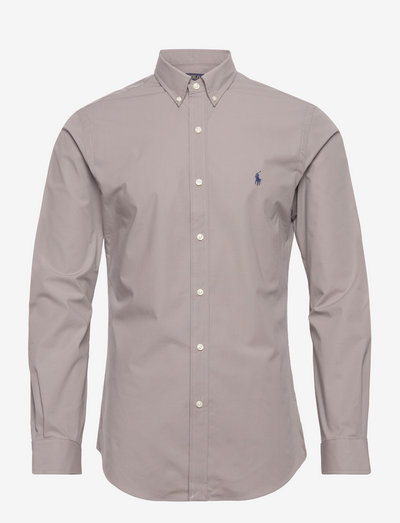 Slim Fit Stretch Poplin Shirt - basic overhemden - grey