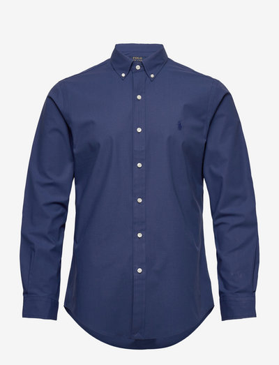 Slim Fit Stretch Poplin Shirt - podstawowe koszulki - light navy