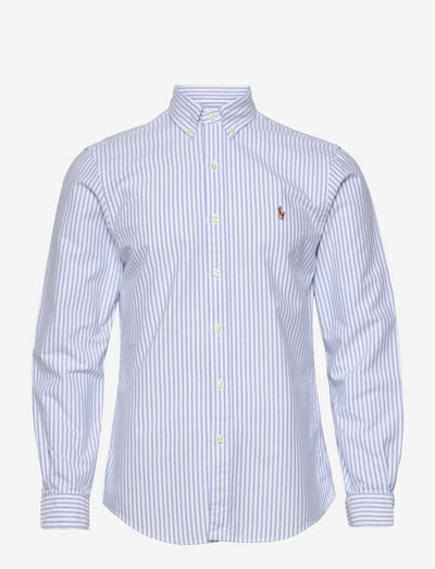 Slim Fit Striped Oxford Shirt - oxford-skjortor - 2600a blue/white