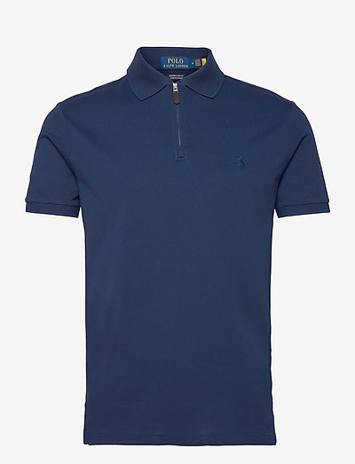 Custom Slim Fit Stretch Mesh Polo Shirt - polo shirts - french navy/c7587