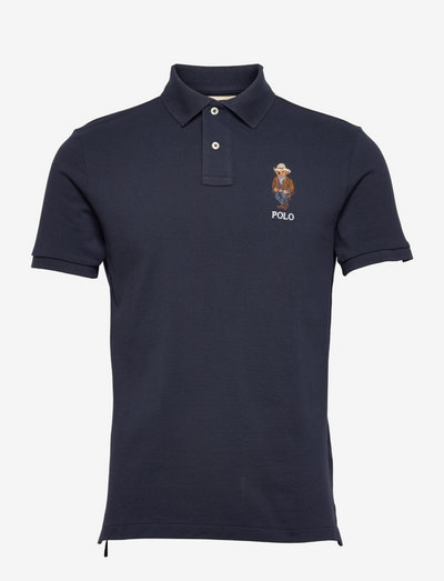 Custom Slim Fit Polo Bear Polo Shirt - short-sleeved polos - cr21 cruise navy