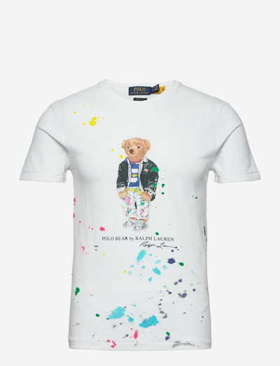 Custom Slim Fit Polo Bear Jersey T-Shirt - kortärmade t-shirts - cr21 white clr sh