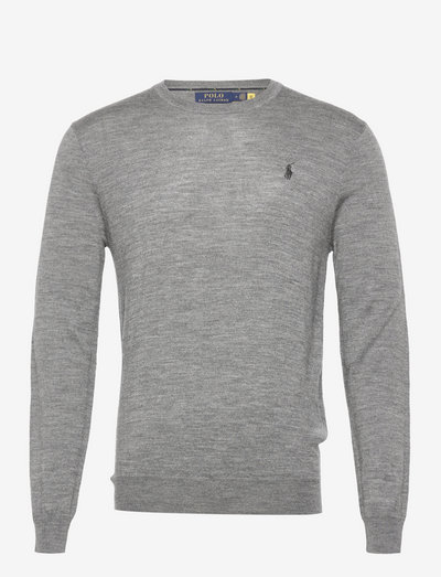 Slim Fit Washable Wool Sweater - rundhalsad - fawn grey heather