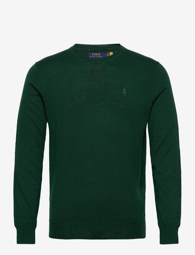 Slim Fit Washable Wool Sweater - rundhals - hunt club green