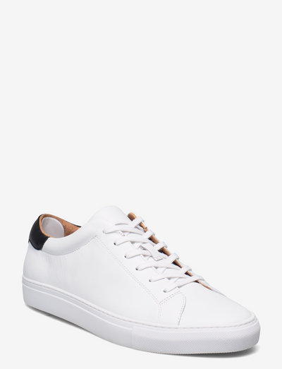 Jermain Leather Sneaker - ar zemu augšdaļu - white