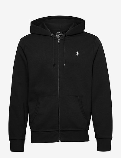 Double-Knit Full-Zip Hoodie - hoodies - polo black