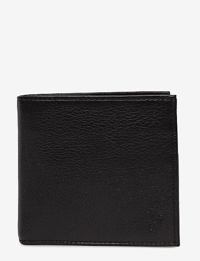 Coin-Pocket Leather Wallet - wallets - black
