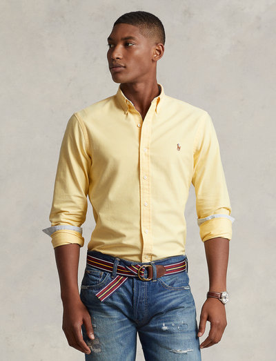 Polo Ralph Lauren Custom Fit Oxford Shirt (Yellow Oxford/Yellow) - 69. ...