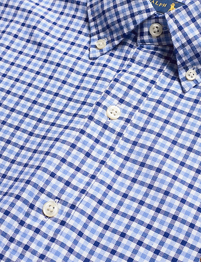 slim fit gingham oxford shirt