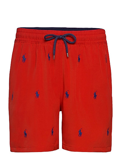 red polo swim trunks