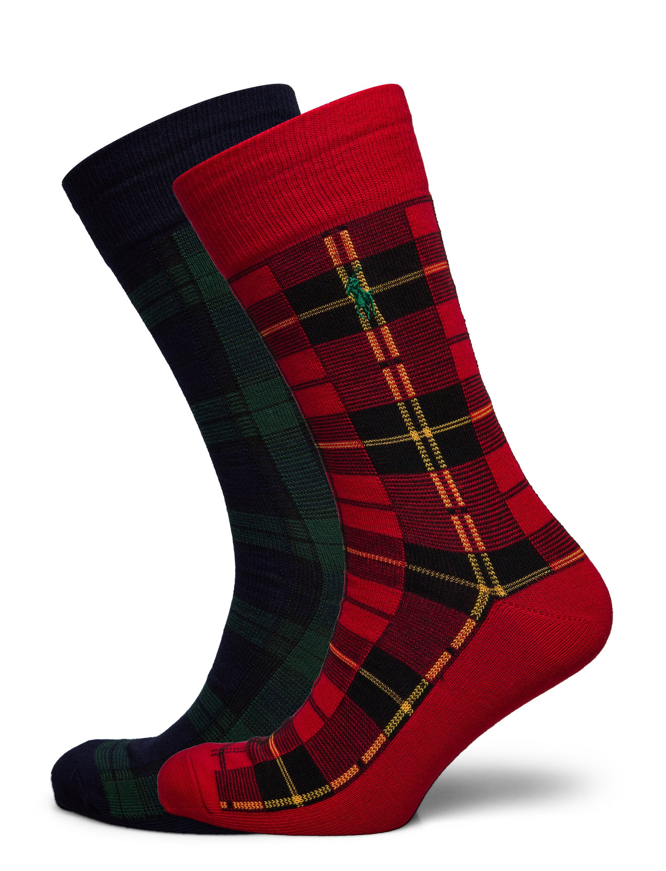 Plaid Cotton-Blend Trouser Sock 2-Pack Underwear Socks Regular Socks Red Polo Ralph Lauren Underwear