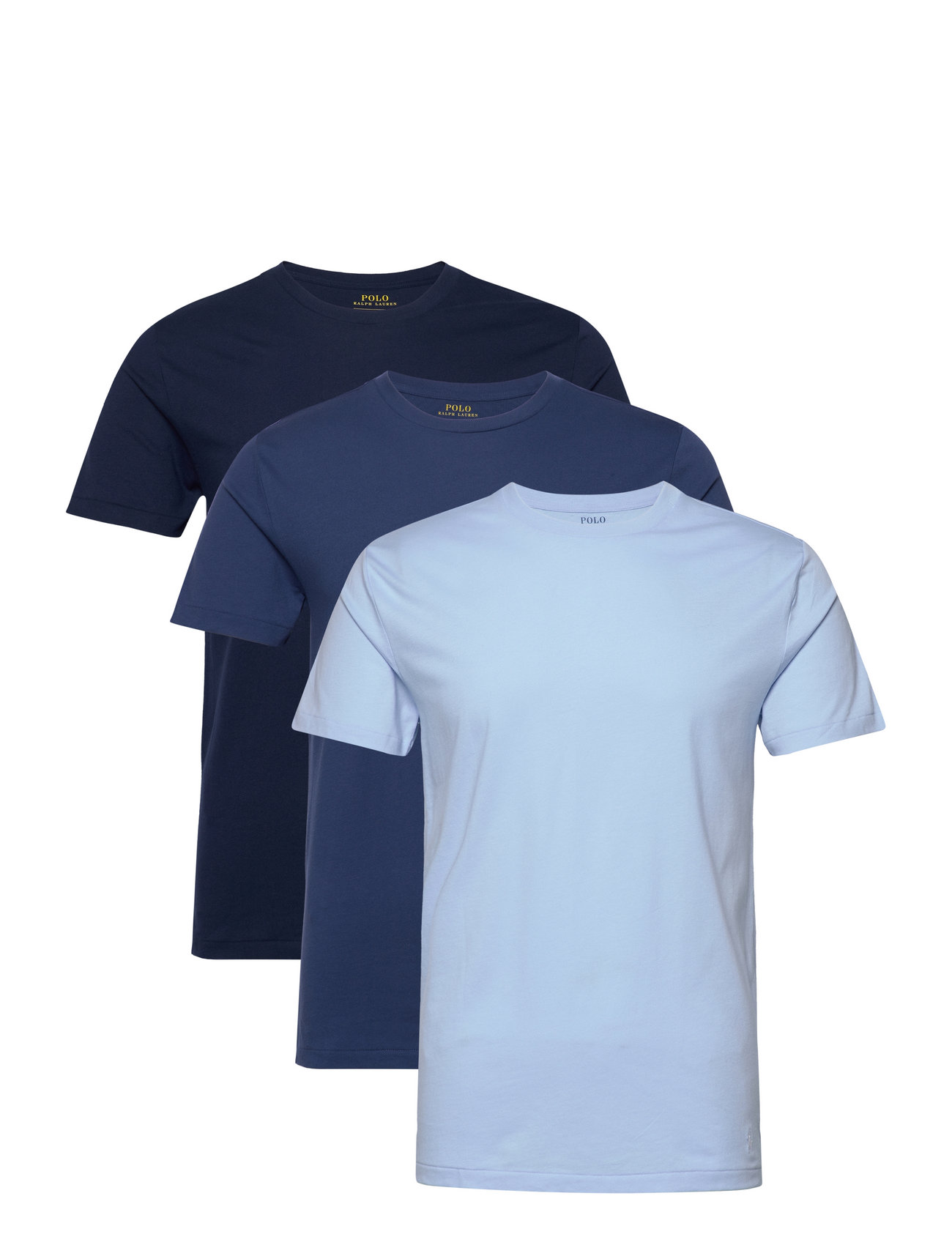Bci Cotton-3Pk-Ucr Tops T-Kortærmet Skjorte Blue Polo Ralph Lauren Underwear