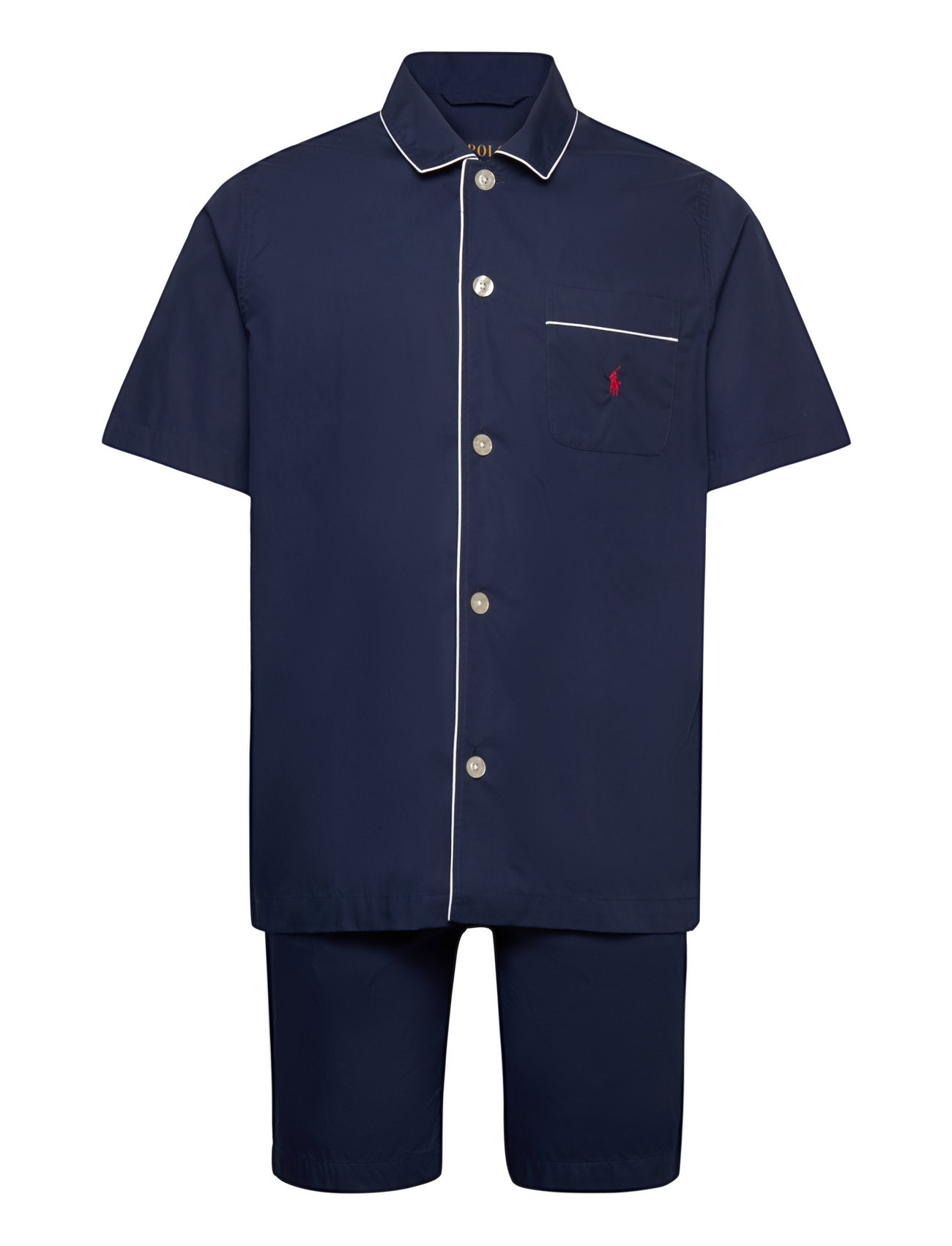 Cotton-Sle-Set Pyjamas Nattøj Navy Polo Ralph Lauren Underwear