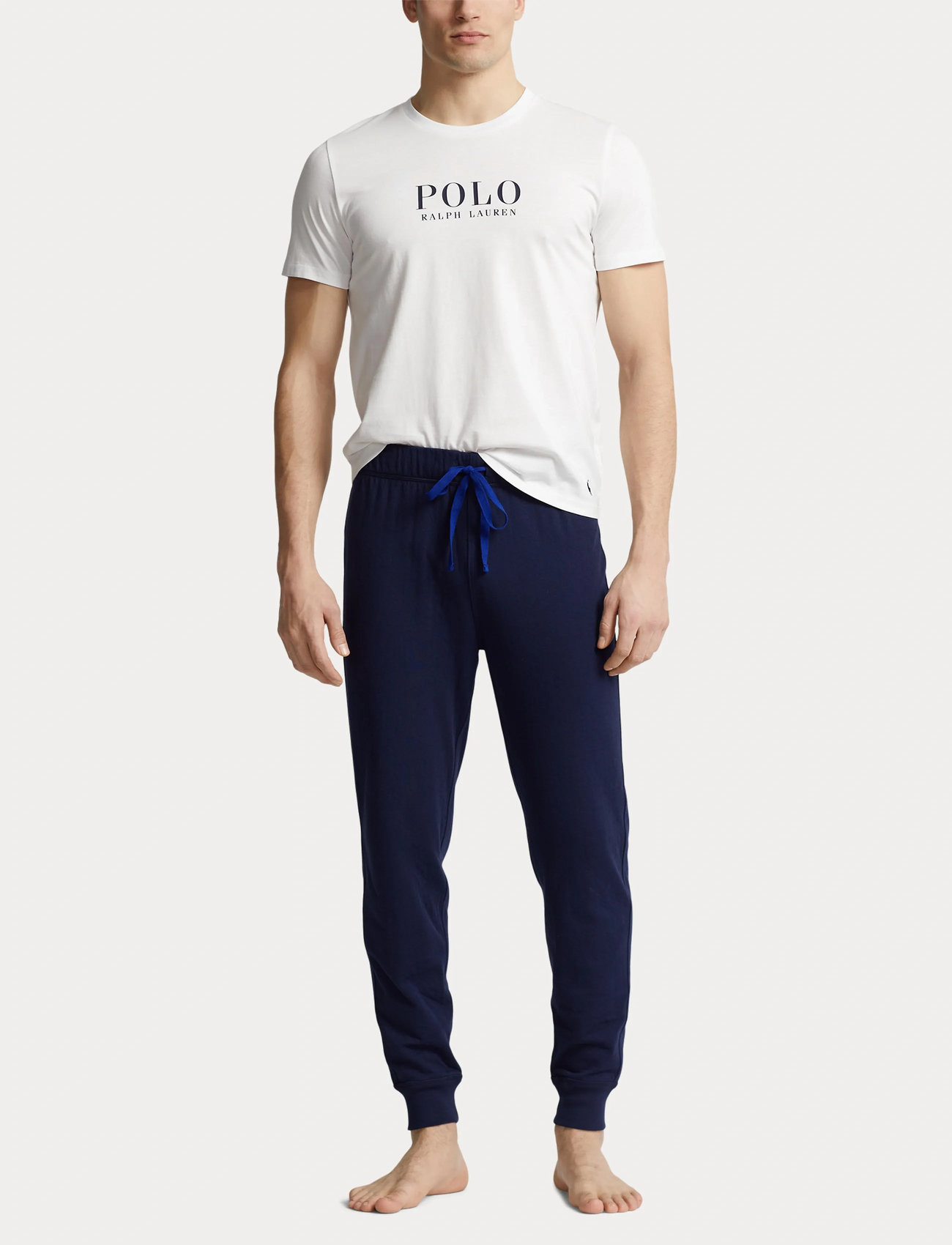 Polo Ralph Lauren Logo Cotton Jersey Sleep Shirt, S, White, Nat- Og Loungewear > Pyjamasoverdele, Herre