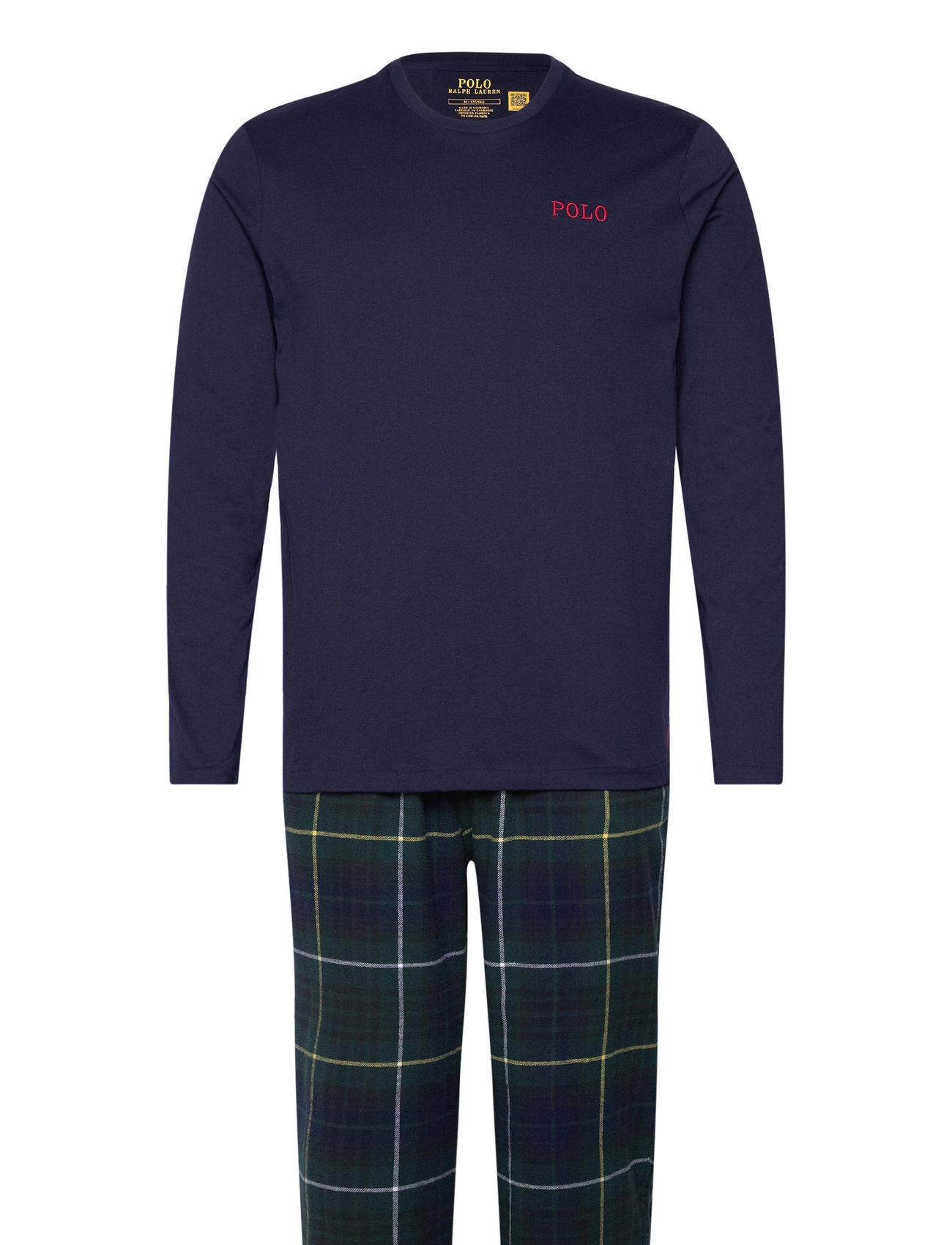 Flannel-Sle-Set Pyjamas Nattøj Navy Polo Ralph Lauren Underwear