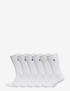 Cotton-Blend Crew Sock 6-Pack - multipack strumpor - white colored pp