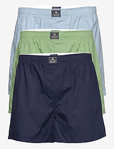 Cotton Boxer 3-Pack - boxer shorts - 3pk blu nte/ob gr