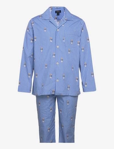 Polo Bear Striped Cotton Pajama Set - pyjama sets - bear stripe