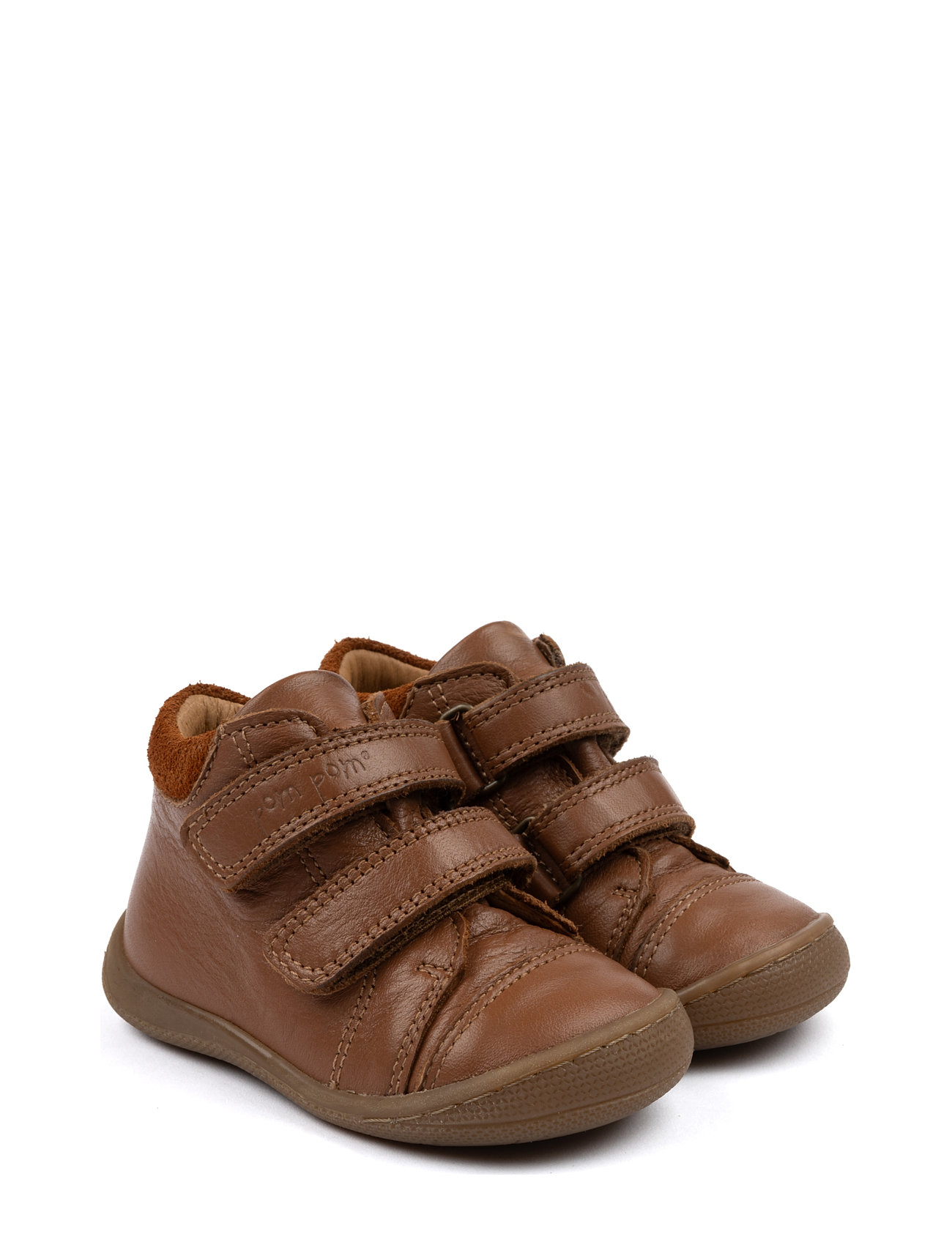 Starters™ Velcro Shoes Pre-walkers - Beginner Shoes Brown Pom Pom