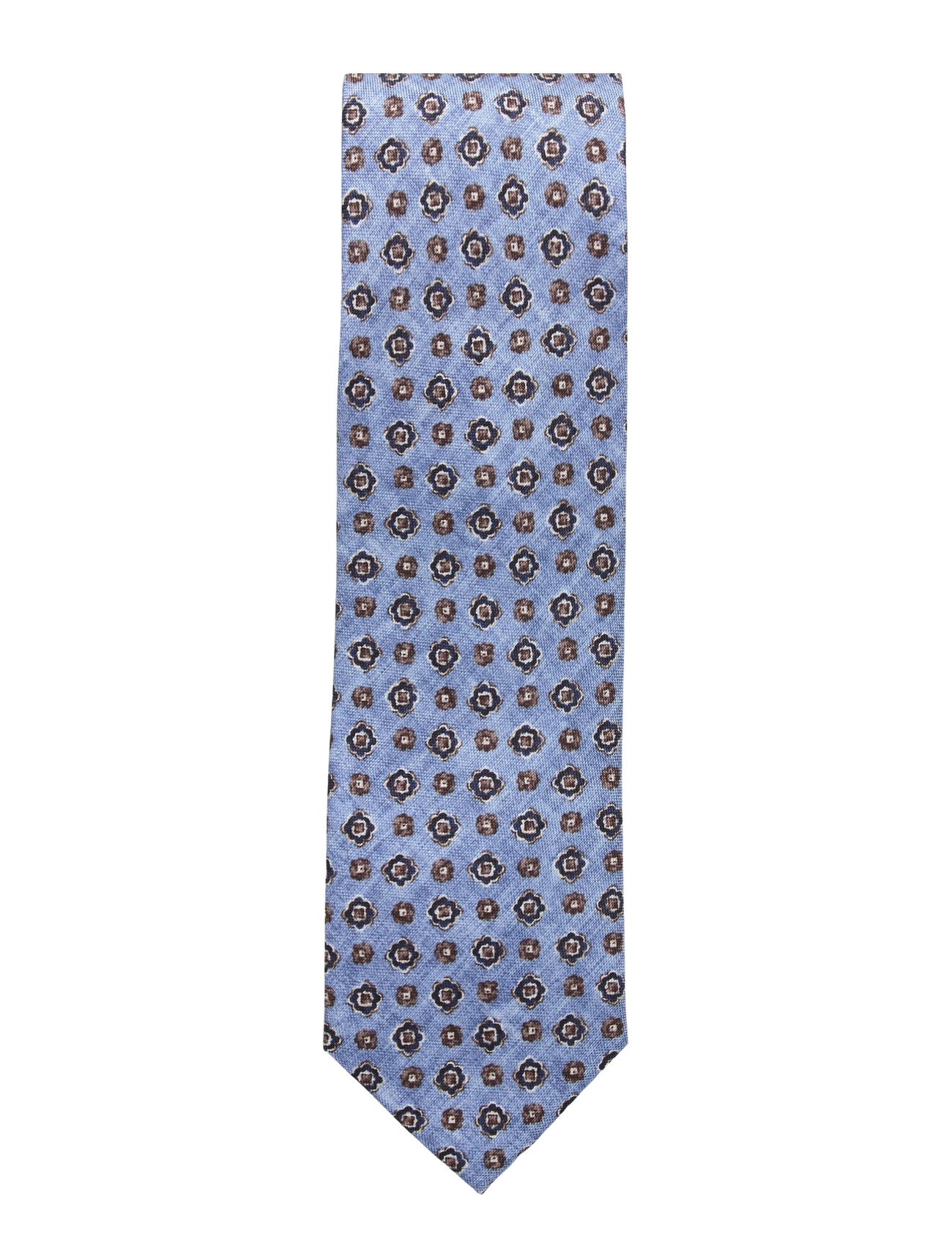 Portia 1924 Pattern Silk Tie, One Size, Blue, Tilbehør > Slips, Herre