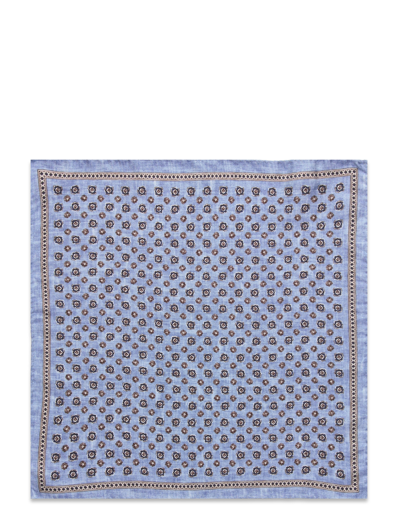 Portia 1924 Pattern Silk Pocket Square, One Size, Blue, Tilbehør > Lommeklude, Herre