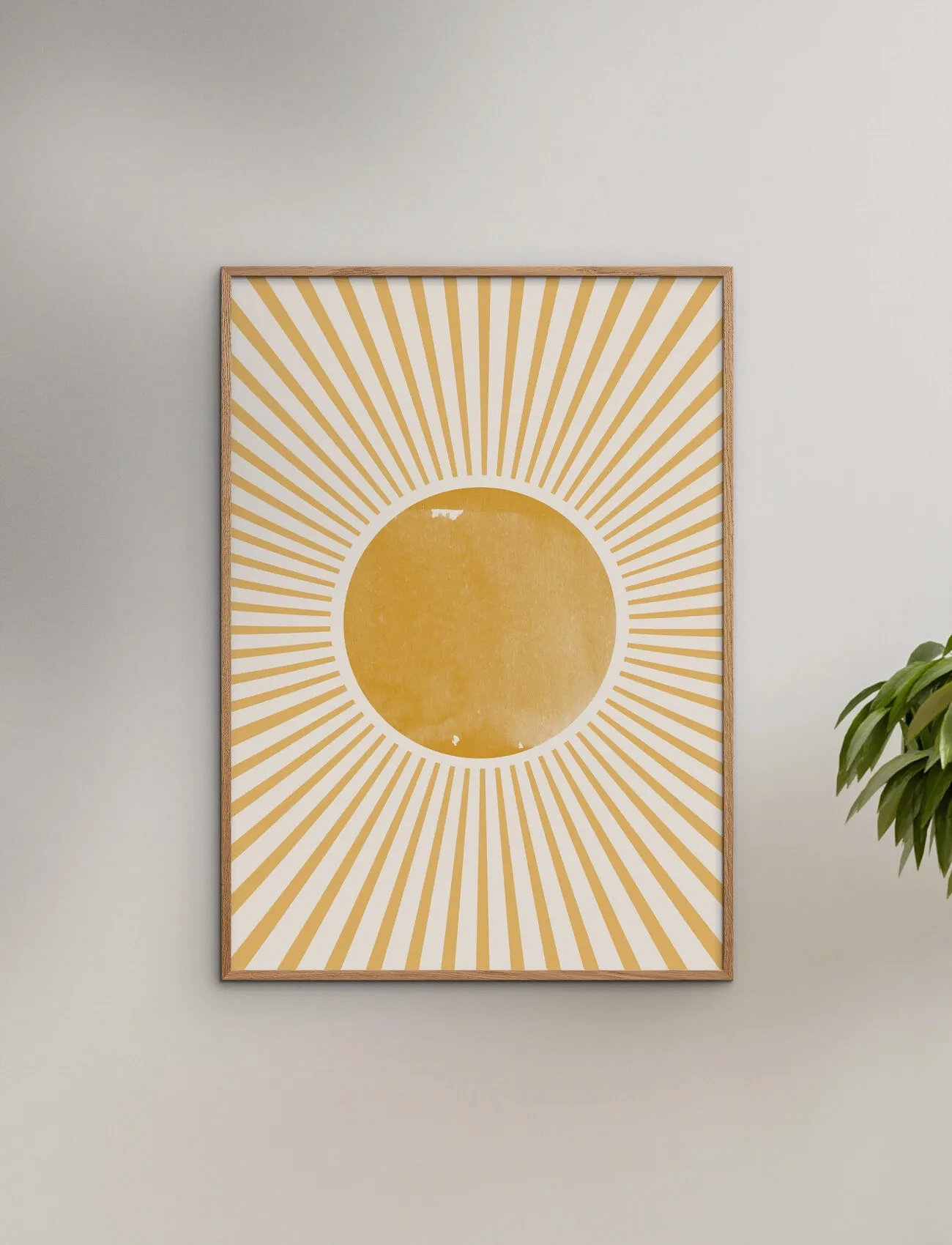 Poster & Frame The Miuus Studio - Boho Sun, 70X100 cm, Yellow, Plakater > Illustrationer, Unisex